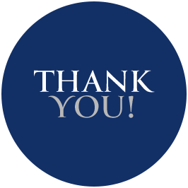 Thank you badge for Costello Roofing, expressing gratitude to clients for their information submission.